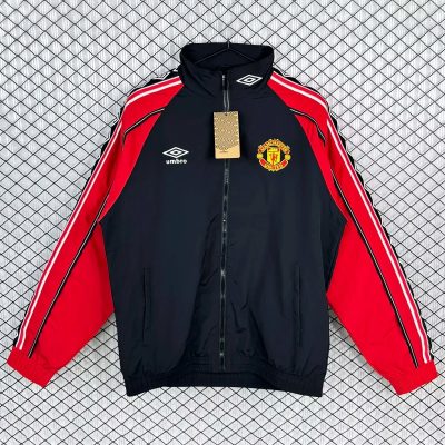 98/99 Manchester United Black Red Windbreaker