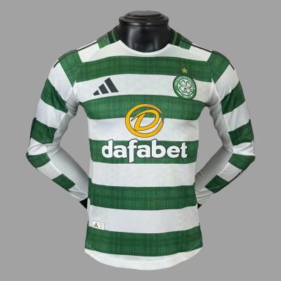 25/26 Celtic Home Long Sleeve Player Version Soccer Jersey