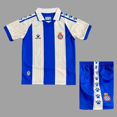 25/26 Espanyol Home Kids Soccer Jersey Size 16-28