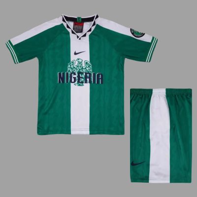 1996 Nigeria Home Kids Retro Soccer Jersey Size 16-28