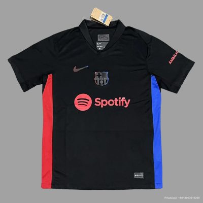 24/25 Barcelona away black soccer jersey