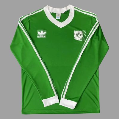 1986 Ireland Home Long Sleeve Retro Soccer Jersey
