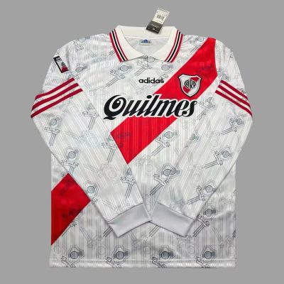96/97 River Plate Home Long Sleeve Retro Soccer Jersey