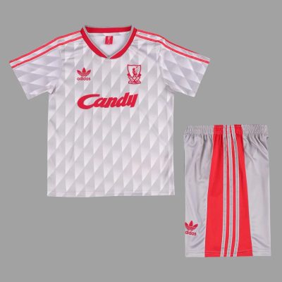 89/91 Liverpool Away Kids Retro Soccer Jersey Size 16-28