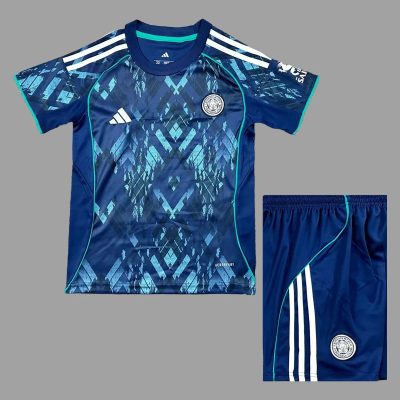 25/26 Leicester City Away Kids Soccer Jersey Size 16-28