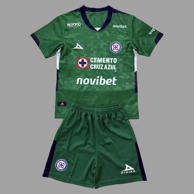 25/26 Cruz Azul Goalkeeper Away Kids Soccer Jersey Size 16-28