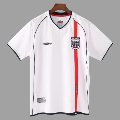 2002 England Home Retro Soccer Jersey
