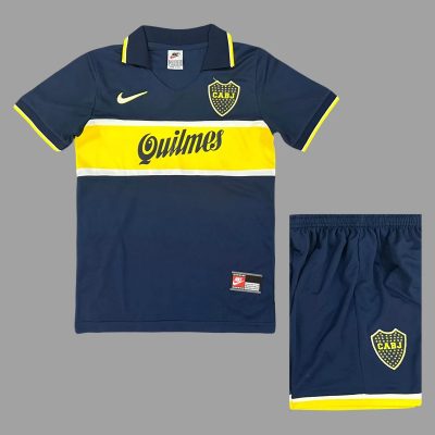 96/97 Boca Juniors Home Kids Retro Soccer Jersey Size 16-28