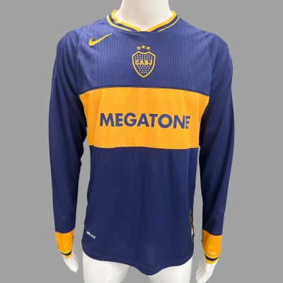 06/07 Boca Juniors Home Long Sleeve Retro Soccer Jersey