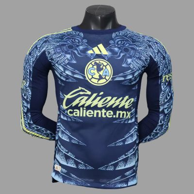 25/26 Club America Away Long Sleeve Player Version Soccer Jersey