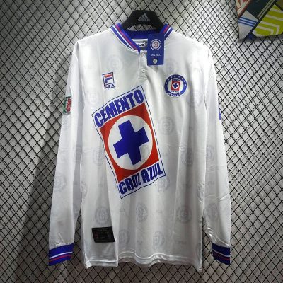 97/98 Cruz Azul Away Long Sleeve Retro Soccer Jersey