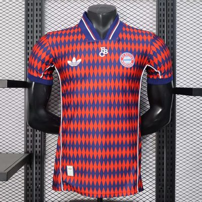 25/26 Bayern Munich Special Red Blue Player Version Soccer Jersey