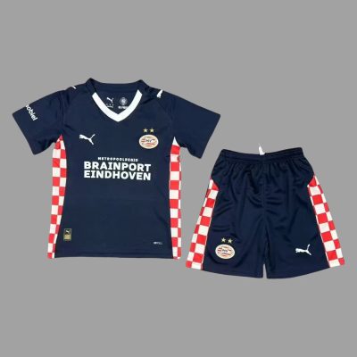 25/26 PSV Eindhoven Away Kids Soccer Jersey Size 16-28