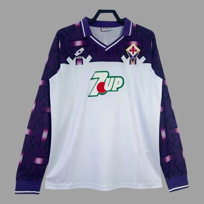 92/93 Fiorentina Away Long Sleeve Retro Soccer Jersey