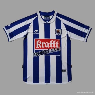 00/02 Real Sociedad Home Retro Soccer Jersey