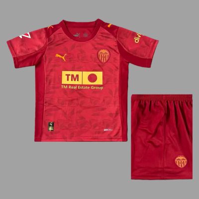 25/26 Valencia Away Kids Soccer Jersey Size 16-28