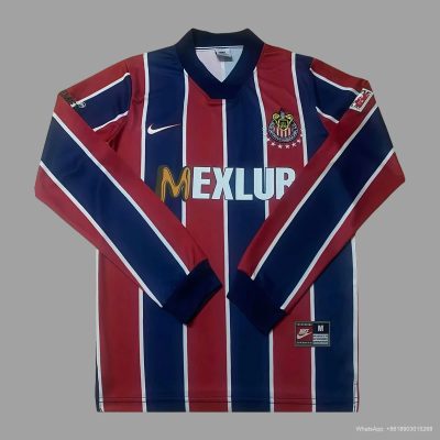 97/98 Chivas Away Long Sleeve Retro Soccer Jersey
