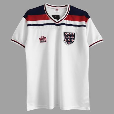 1982 England Home Retro Soccer Jersey