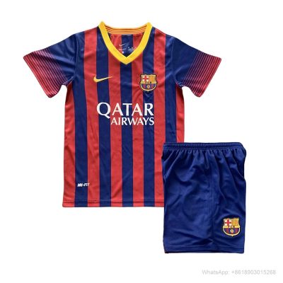 13/14 barcelona home kids retro soccer jersey yupoo