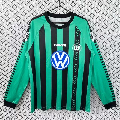 94/96 Wolfsburg Away Long Sleeve Retro Soccer Jersey