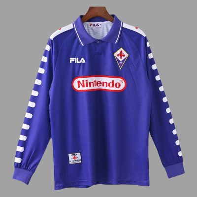 98/99 Fiorentina Home Long Sleeve Retro Soccer Jersey