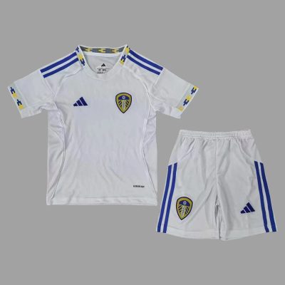 25/26 Leeds United Home Kids Soccer Jersey Size 16-28
