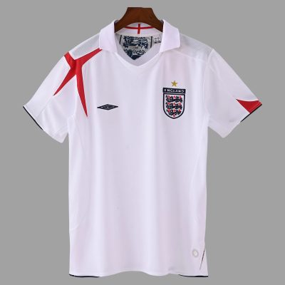 2006 England Home Retro Soccer Jersey