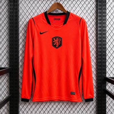 2026 Netherlands Home Long Sleeve Soccer Jersey
