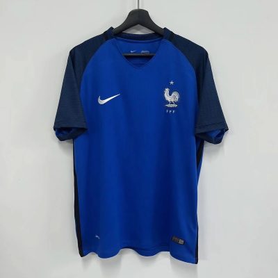 2016 France Home Retro Soccer Jersey