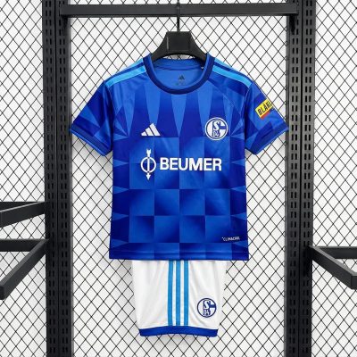 26/27 Schalke 04 Home Kids Soccer Jersey