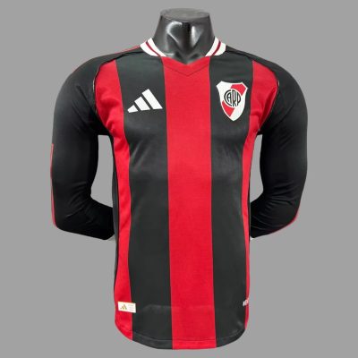 2025 River Plate Away Long Sleeve Player Version Soccer Jersey