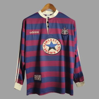 95/96 Newcastle United Away Long Sleeve Retro Soccer Jersey