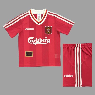 95/96 Liverpool Home Kids Retro Soccer Jersey Size 16-28