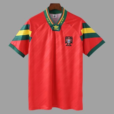 1992 Portugal Home Retro Soccer Jersey