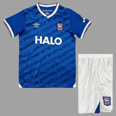 25/26 Ipswich City Home Kids Soccer Jersey Size 16-28