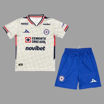 25/26 Cruz Azul Away Kids Soccer Jersey Size 16-28