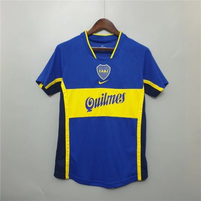 01/02 Boca Juniors Home Retro Soccer Jersey