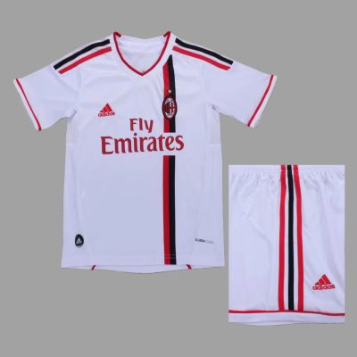 11/12 AC Milan Away Kids Retro Soccer Jersey Size 16-28