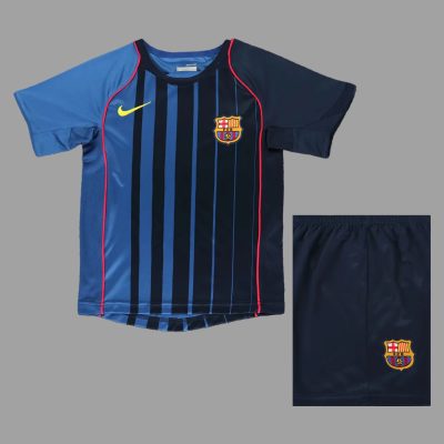 04/05 Barcelona Away Kids Retro Soccer Jersey Size 16-28
