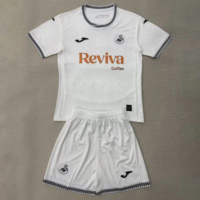 25/26 Swansea City Home Kids Soccer Jersey Size 16-28