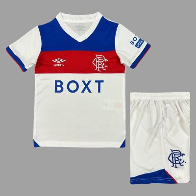 25/26 Rangers Away Kids Soccer Jersey Size 16-28