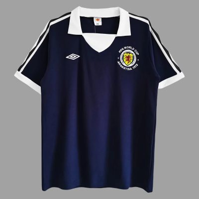 1978 Scotland Home Retro Soccer Jersey