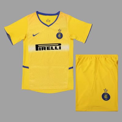 02/03 Inter Milan Third Kids Retro Soccer Jersey Size 16-28
