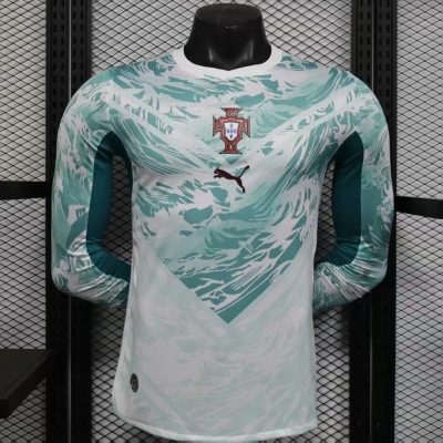 2026 Portugal Away Long Sleeve Player Version Soccer Jersey