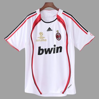 06/07 AC Milan Away Champions Final Retro Soccer Jersey