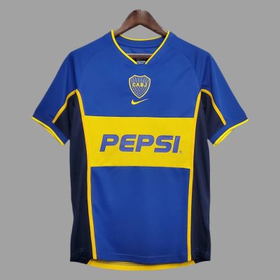 02/03 Boca Juniors Home Retro Soccer Jersey