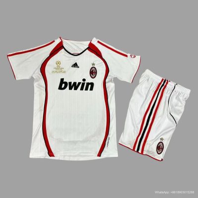 06/07 AC Milan away Retro Kids soccer jersey Size 16-28
