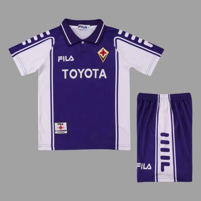 99/00 Fiorentina Home Kids Retro Soccer Jersey Size 16-28