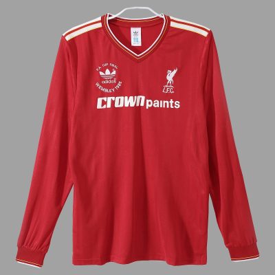 85/86 Liverpool Home FA Cup Final Long Sleeve Retro Soccer Jersey