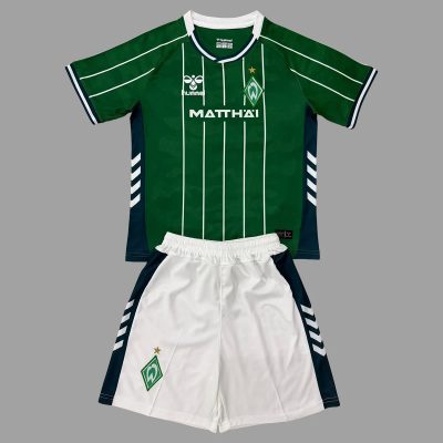 25/26 Werder Bremen Home Kids Soccer Jersey Size 16-28